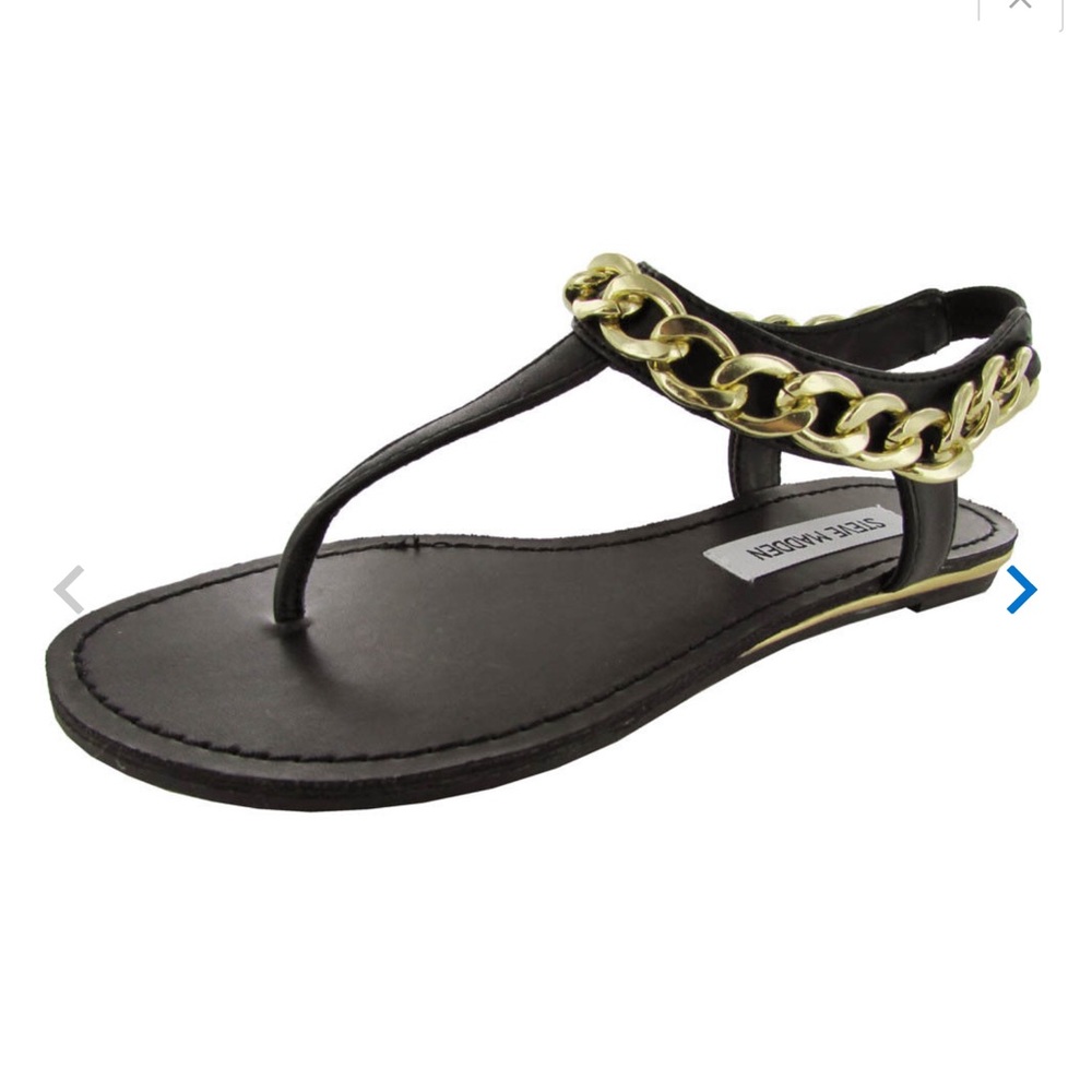 Steve Madden Black Leather Sandals